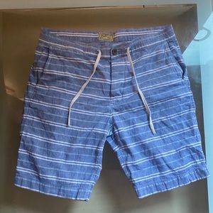 J. Crew Men’s Shorts Striped Cotton Shorts Size 32
